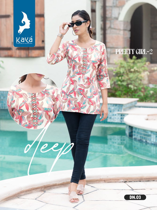 Pretty Girl 2 By Kaya Printed Short Kurtis Catalog